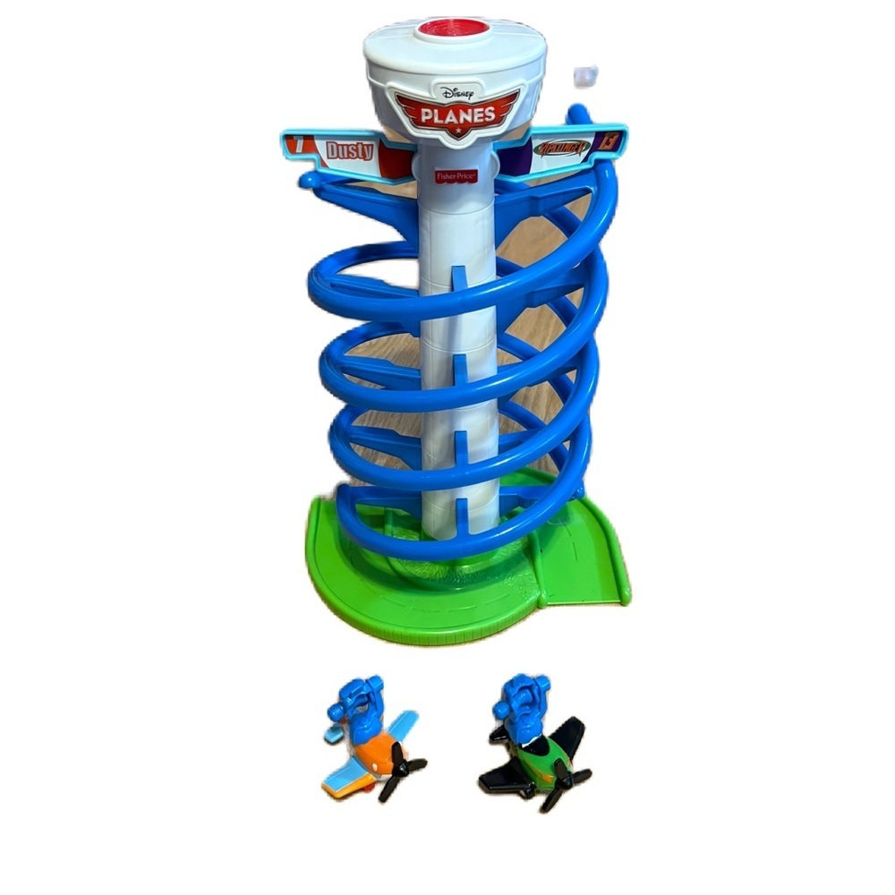 2012 DISNEY PIXAR PLANES ACTION & SOUND SPIRAL PLANE RACE SET HTF